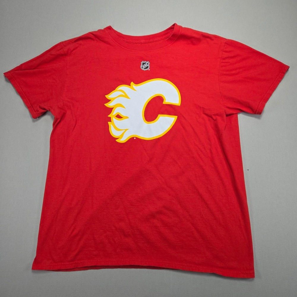 NHL Calgary Flames Lucic #17 Fanatics Red T-Shirt Mens Large Hockey